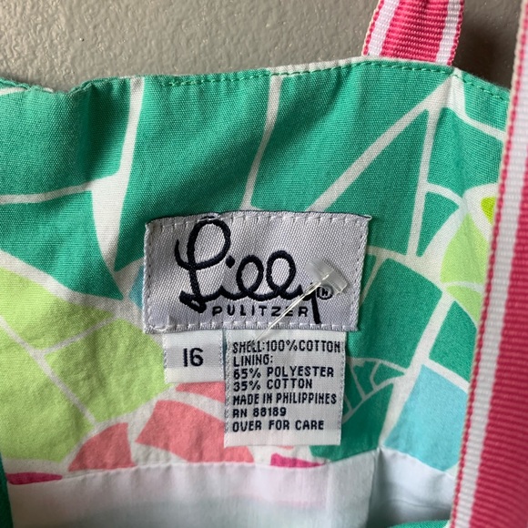 Lilly Pulitzer Vintage Floral Lined Long Sleeveless Dress - Picture 4 of 6